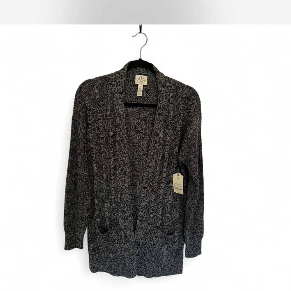 St. John's Bay Gray and Black Knit Sweater